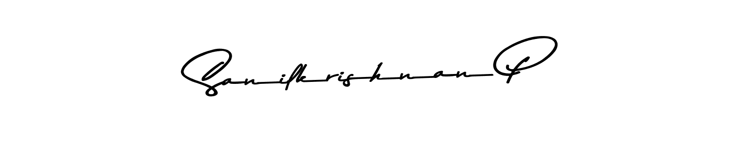 The best way (Asem Kandis PERSONAL USE) to make a short signature is to pick only two or three words in your name. The name Sanilkrishnan P include a total of six letters. For converting this name. Sanilkrishnan P signature style 9 images and pictures png