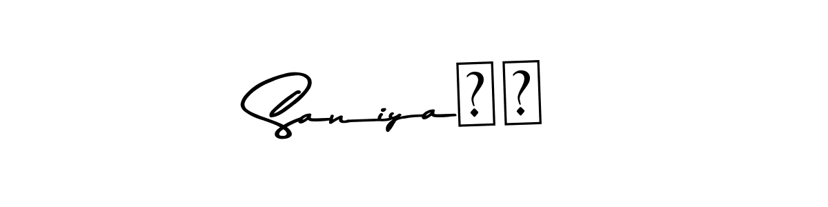 How to make Saniya❤️ signature? Asem Kandis PERSONAL USE is a professional autograph style. Create handwritten signature for Saniya❤️ name. Saniya❤️ signature style 9 images and pictures png