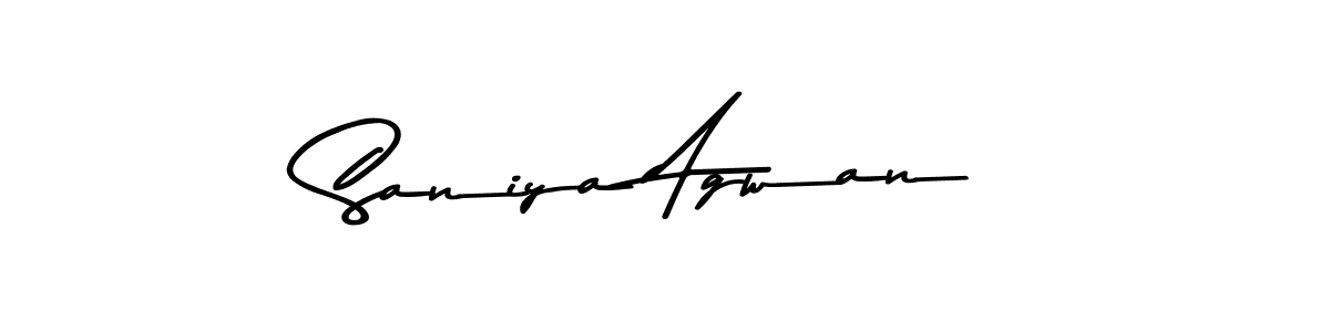 You should practise on your own different ways (Asem Kandis PERSONAL USE) to write your name (Saniya Agwan) in signature. don't let someone else do it for you. Saniya Agwan signature style 9 images and pictures png