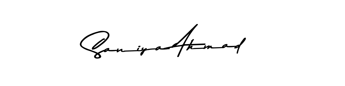 Also You can easily find your signature by using the search form. We will create Saniya Ahmad name handwritten signature images for you free of cost using Asem Kandis PERSONAL USE sign style. Saniya Ahmad signature style 9 images and pictures png