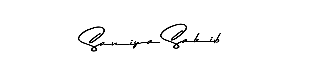 Design your own signature with our free online signature maker. With this signature software, you can create a handwritten (Asem Kandis PERSONAL USE) signature for name Saniya Sakib. Saniya Sakib signature style 9 images and pictures png