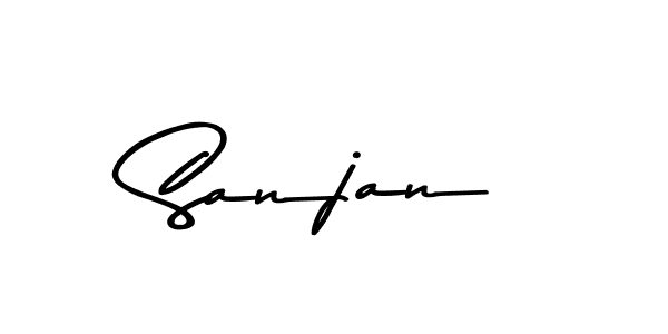 Create a beautiful signature design for name Sanjan. With this signature (Asem Kandis PERSONAL USE) fonts, you can make a handwritten signature for free. Sanjan signature style 9 images and pictures png