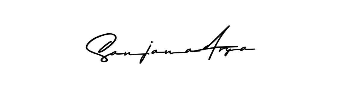 Use a signature maker to create a handwritten signature online. With this signature software, you can design (Asem Kandis PERSONAL USE) your own signature for name Sanjana Arya. Sanjana Arya signature style 9 images and pictures png