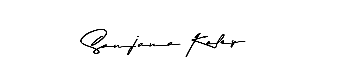 Design your own signature with our free online signature maker. With this signature software, you can create a handwritten (Asem Kandis PERSONAL USE) signature for name Sanjana Koley. Sanjana Koley signature style 9 images and pictures png