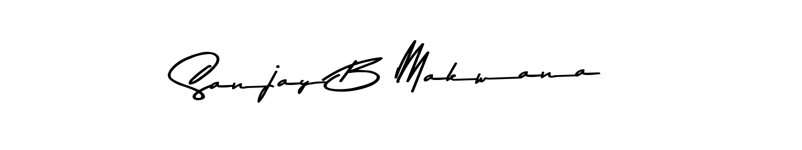 Sanjay B Makwana stylish signature style. Best Handwritten Sign (Asem Kandis PERSONAL USE) for my name. Handwritten Signature Collection Ideas for my name Sanjay B Makwana. Sanjay B Makwana signature style 9 images and pictures png