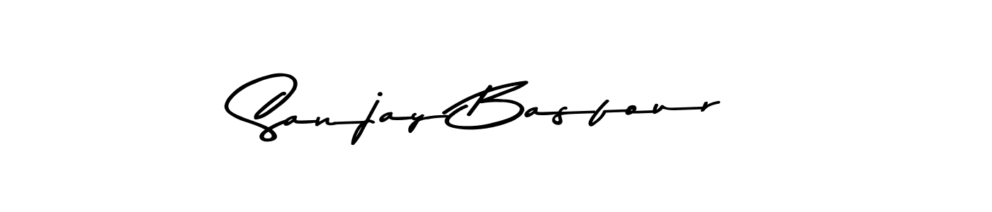 How to make Sanjay Basfour name signature. Use Asem Kandis PERSONAL USE style for creating short signs online. This is the latest handwritten sign. Sanjay Basfour signature style 9 images and pictures png