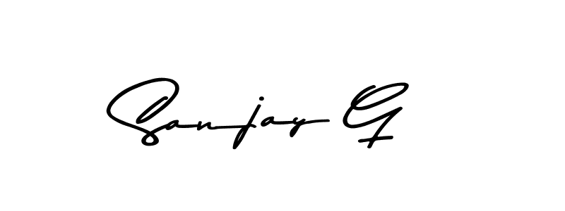 Create a beautiful signature design for name Sanjay G. With this signature (Asem Kandis PERSONAL USE) fonts, you can make a handwritten signature for free. Sanjay G signature style 9 images and pictures png