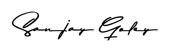 Generate high-definition signature styles for Sanjay Goley. The Asem Kandis PERSONAL USE typeface ensures crisp legibility and sophisticated design. Sanjay Goley signature style 9 images and pictures png
