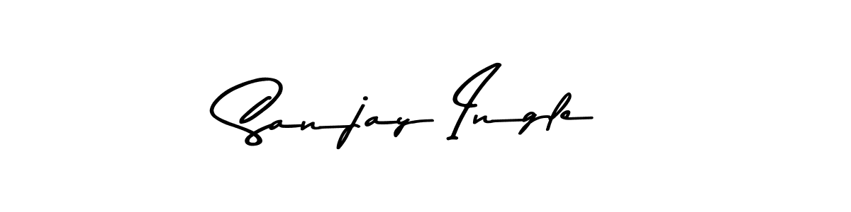 How to make Sanjay Ingle name signature. Use Asem Kandis PERSONAL USE style for creating short signs online. This is the latest handwritten sign. Sanjay Ingle signature style 9 images and pictures png