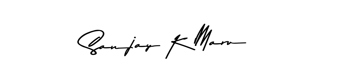 Create a beautiful signature design for name Sanjay K Maru. With this signature (Asem Kandis PERSONAL USE) fonts, you can make a handwritten signature for free. Sanjay K Maru signature style 9 images and pictures png
