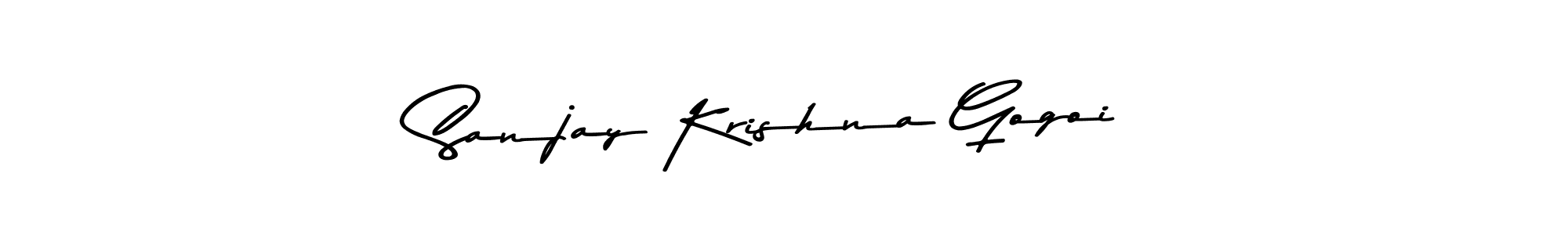 How to make Sanjay Krishna Gogoi name signature. Use Asem Kandis PERSONAL USE style for creating short signs online. This is the latest handwritten sign. Sanjay Krishna Gogoi signature style 9 images and pictures png