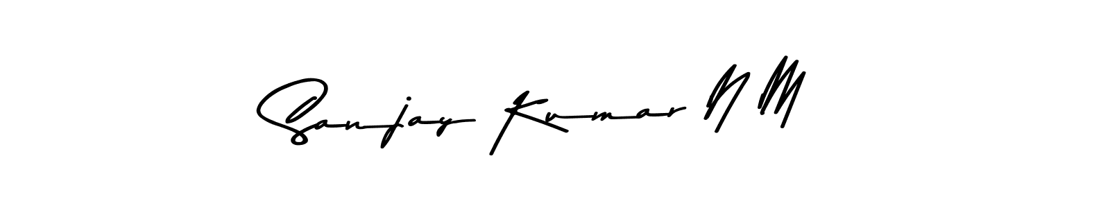 Design your own signature with our free online signature maker. With this signature software, you can create a handwritten (Asem Kandis PERSONAL USE) signature for name Sanjay Kumar N M. Sanjay Kumar N M signature style 9 images and pictures png