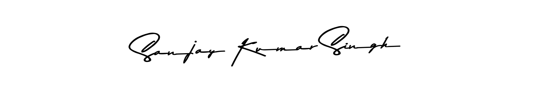 How to make Sanjay Kumar Singh name signature. Use Asem Kandis PERSONAL USE style for creating short signs online. This is the latest handwritten sign. Sanjay Kumar Singh signature style 9 images and pictures png