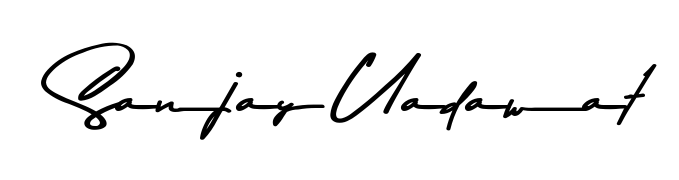 A dynamic signature style for Sanjay Uadawat using Asem Kandis PERSONAL USE script. Designed to look authentic, handwritten, and professional. Sanjay Uadawat signature style 9 images and pictures png