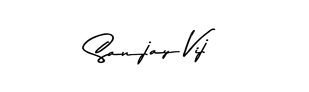 Create a beautiful signature design for name Sanjay Vij. With this signature (Asem Kandis PERSONAL USE) fonts, you can make a handwritten signature for free. Sanjay Vij signature style 9 images and pictures png
