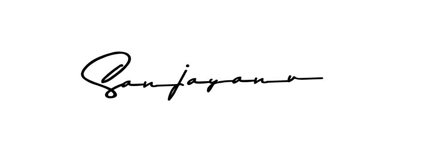How to make Sanjayanu name signature. Use Asem Kandis PERSONAL USE style for creating short signs online. This is the latest handwritten sign. Sanjayanu signature style 9 images and pictures png