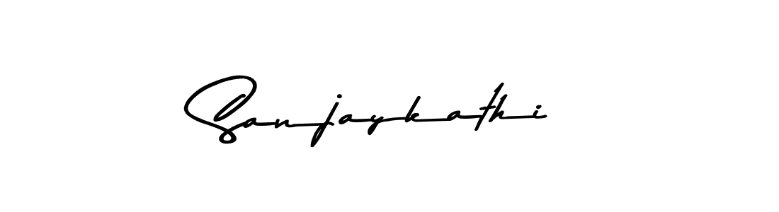 Create a beautiful signature design for name Sanjaykathi. With this signature (Asem Kandis PERSONAL USE) fonts, you can make a handwritten signature for free. Sanjaykathi signature style 9 images and pictures png