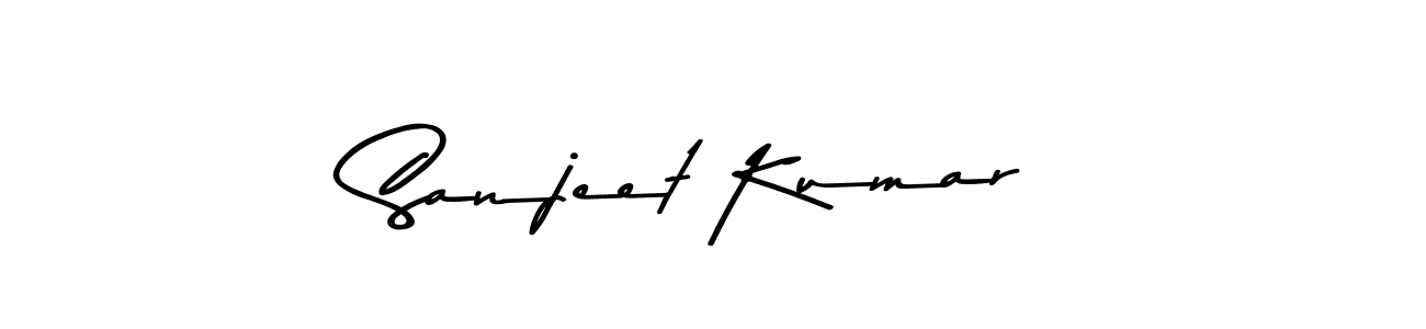 Create a beautiful signature design for name Sanjeet Kumar. With this signature (Asem Kandis PERSONAL USE) fonts, you can make a handwritten signature for free. Sanjeet Kumar signature style 9 images and pictures png