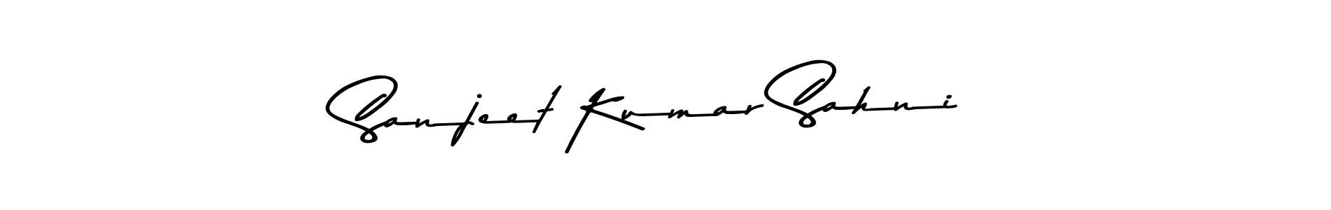 Create a beautiful signature design for name Sanjeet Kumar Sahni. With this signature (Asem Kandis PERSONAL USE) fonts, you can make a handwritten signature for free. Sanjeet Kumar Sahni signature style 9 images and pictures png