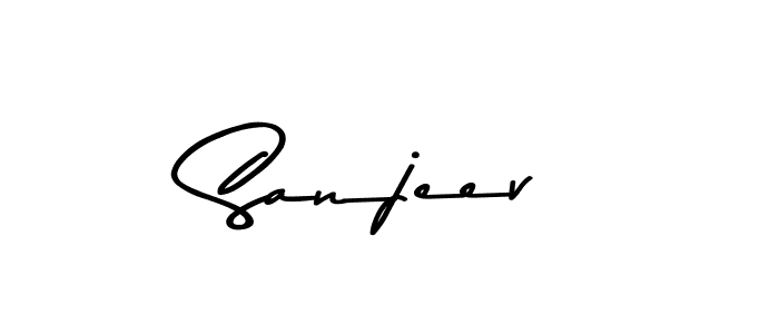 How to make Sanjeev name signature. Use Asem Kandis PERSONAL USE style for creating short signs online. This is the latest handwritten sign. Sanjeev signature style 9 images and pictures png