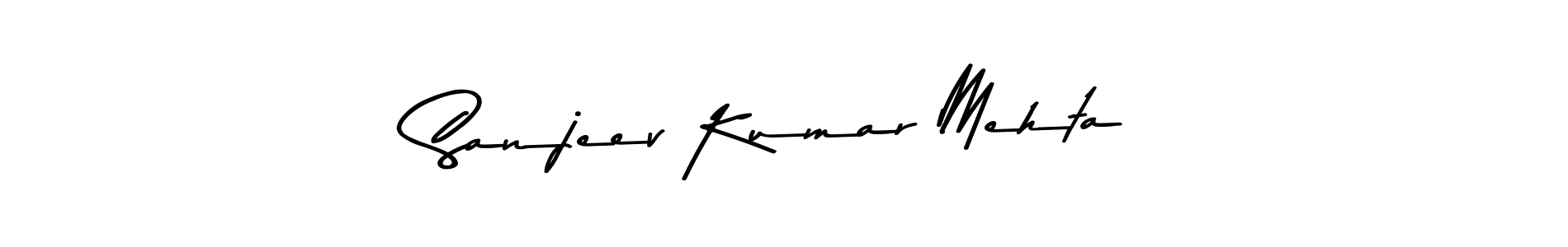 Create a beautiful signature design for name Sanjeev Kumar Mehta. With this signature (Asem Kandis PERSONAL USE) fonts, you can make a handwritten signature for free. Sanjeev Kumar Mehta signature style 9 images and pictures png