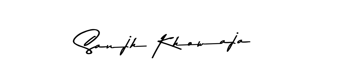 Make a beautiful signature design for name Sanjh Khowaja. With this signature (Asem Kandis PERSONAL USE) style, you can create a handwritten signature for free. Sanjh Khowaja signature style 9 images and pictures png