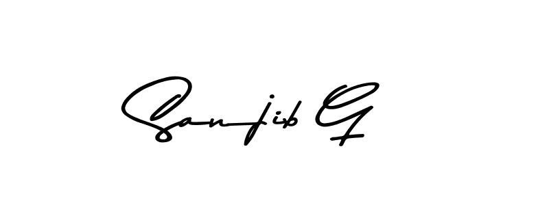Sanjib G stylish signature style. Best Handwritten Sign (Asem Kandis PERSONAL USE) for my name. Handwritten Signature Collection Ideas for my name Sanjib G. Sanjib G signature style 9 images and pictures png