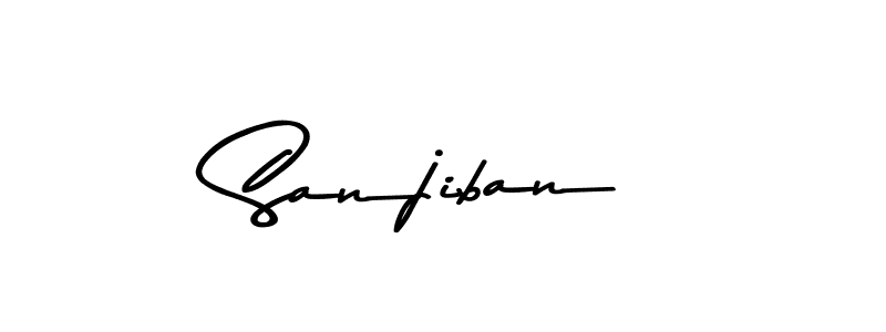 Make a beautiful signature design for name Sanjiban. With this signature (Asem Kandis PERSONAL USE) style, you can create a handwritten signature for free. Sanjiban signature style 9 images and pictures png