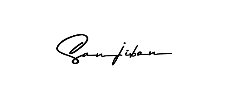 You should practise on your own different ways (Asem Kandis PERSONAL USE) to write your name (Sanjibon) in signature. don't let someone else do it for you. Sanjibon signature style 9 images and pictures png
