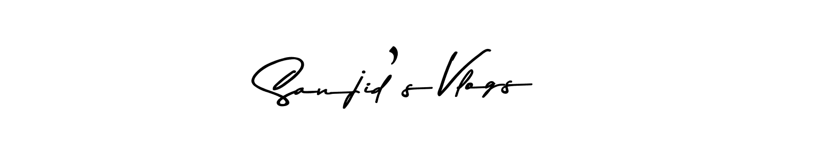 Sanjid’s Vlogs stylish signature style. Best Handwritten Sign (Asem Kandis PERSONAL USE) for my name. Handwritten Signature Collection Ideas for my name Sanjid’s Vlogs. Sanjid’s Vlogs signature style 9 images and pictures png