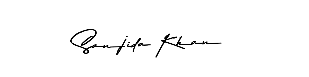 Design your own signature with our free online signature maker. With this signature software, you can create a handwritten (Asem Kandis PERSONAL USE) signature for name Sanjida Khan. Sanjida Khan signature style 9 images and pictures png