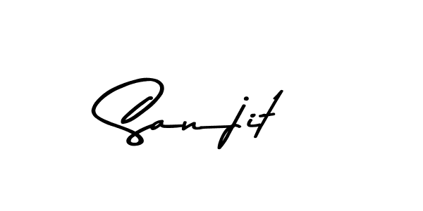 How to make Sanjit name signature. Use Asem Kandis PERSONAL USE style for creating short signs online. This is the latest handwritten sign. Sanjit signature style 9 images and pictures png
