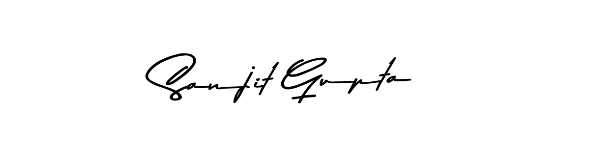 The best way (Asem Kandis PERSONAL USE) to make a short signature is to pick only two or three words in your name. The name Sanjit Gupta include a total of six letters. For converting this name. Sanjit Gupta signature style 9 images and pictures png