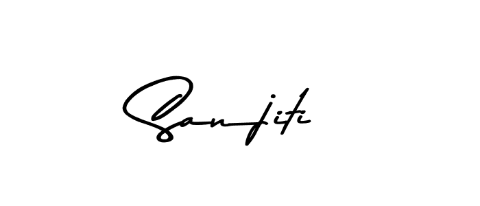 How to make Sanjiti name signature. Use Asem Kandis PERSONAL USE style for creating short signs online. This is the latest handwritten sign. Sanjiti signature style 9 images and pictures png