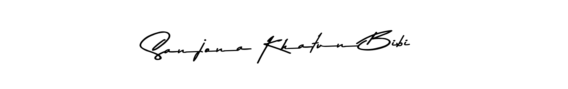 Asem Kandis PERSONAL USE is a professional signature style that is perfect for those who want to add a touch of class to their signature. It is also a great choice for those who want to make their signature more unique. Get Sanjona Khatun Bibi name to fancy signature for free. Sanjona Khatun Bibi signature style 9 images and pictures png