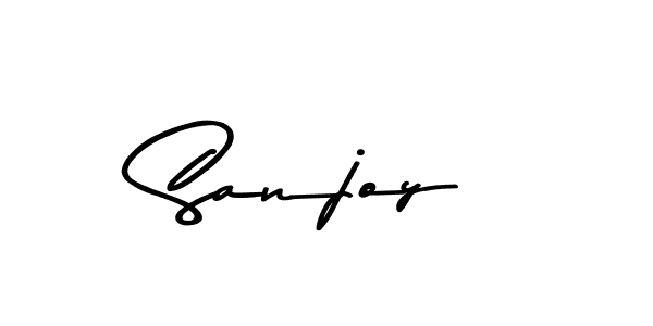 How to make Sanjoy name signature. Use Asem Kandis PERSONAL USE style for creating short signs online. This is the latest handwritten sign. Sanjoy signature style 9 images and pictures png