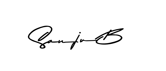 This is the best signature style for the Sanju B name. Also you like these signature font (Asem Kandis PERSONAL USE). Mix name signature. Sanju B signature style 9 images and pictures png