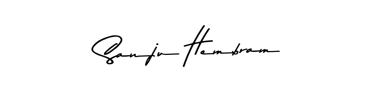 Use a signature maker to create a handwritten signature online. With this signature software, you can design (Asem Kandis PERSONAL USE) your own signature for name Sanju Hembram. Sanju Hembram signature style 9 images and pictures png