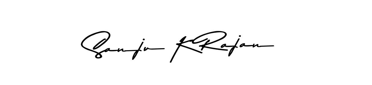 Make a beautiful signature design for name Sanju K Rajan. With this signature (Asem Kandis PERSONAL USE) style, you can create a handwritten signature for free. Sanju K Rajan signature style 9 images and pictures png