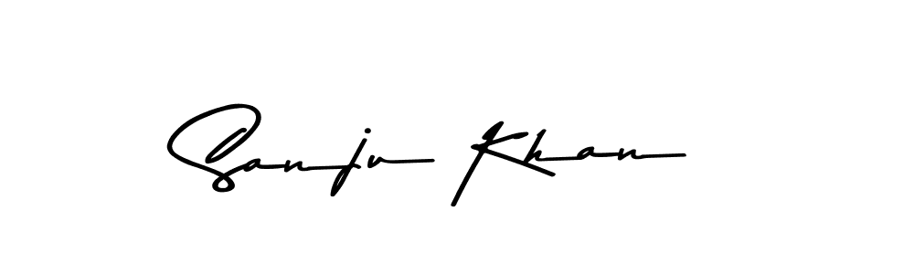 How to make Sanju Khan name signature. Use Asem Kandis PERSONAL USE style for creating short signs online. This is the latest handwritten sign. Sanju Khan signature style 9 images and pictures png