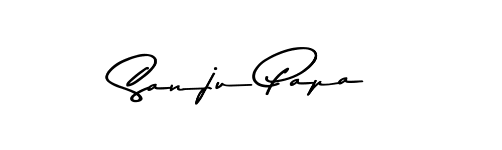 Design your own signature with our free online signature maker. With this signature software, you can create a handwritten (Asem Kandis PERSONAL USE) signature for name Sanju Papa. Sanju Papa signature style 9 images and pictures png