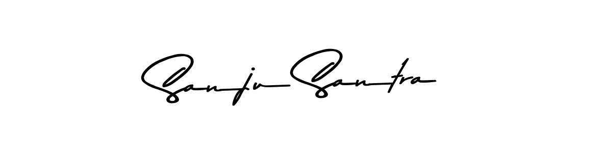 Make a beautiful signature design for name Sanju Santra. With this signature (Asem Kandis PERSONAL USE) style, you can create a handwritten signature for free. Sanju Santra signature style 9 images and pictures png