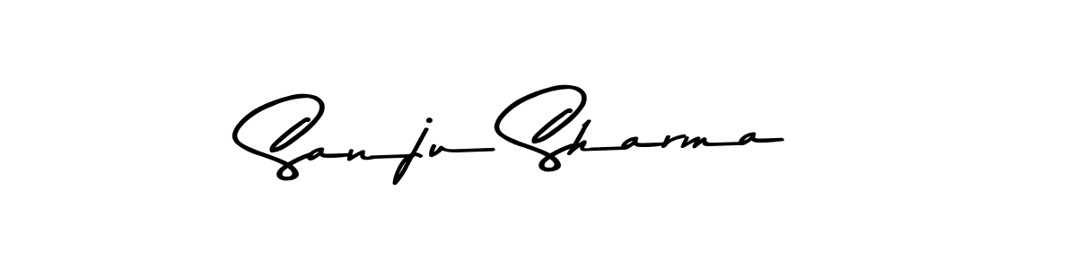 Make a beautiful signature design for name Sanju Sharma. With this signature (Asem Kandis PERSONAL USE) style, you can create a handwritten signature for free. Sanju Sharma signature style 9 images and pictures png