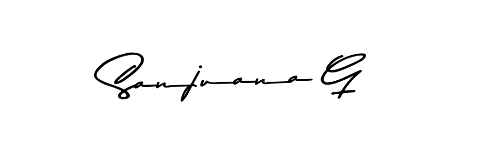 How to Draw Sanjuana G signature style? Asem Kandis PERSONAL USE is a latest design signature styles for name Sanjuana G. Sanjuana G signature style 9 images and pictures png