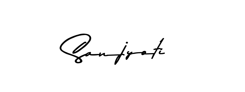 Make a beautiful signature design for name Sanjyoti. With this signature (Asem Kandis PERSONAL USE) style, you can create a handwritten signature for free. Sanjyoti signature style 9 images and pictures png