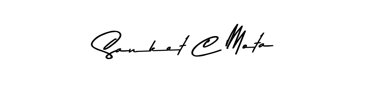 Make a beautiful signature design for name Sanket C Mota. With this signature (Asem Kandis PERSONAL USE) style, you can create a handwritten signature for free. Sanket C Mota signature style 9 images and pictures png