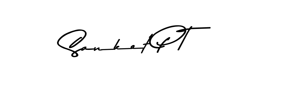 How to make Sanket P T signature? Asem Kandis PERSONAL USE is a professional autograph style. Create handwritten signature for Sanket P T name. Sanket P T signature style 9 images and pictures png