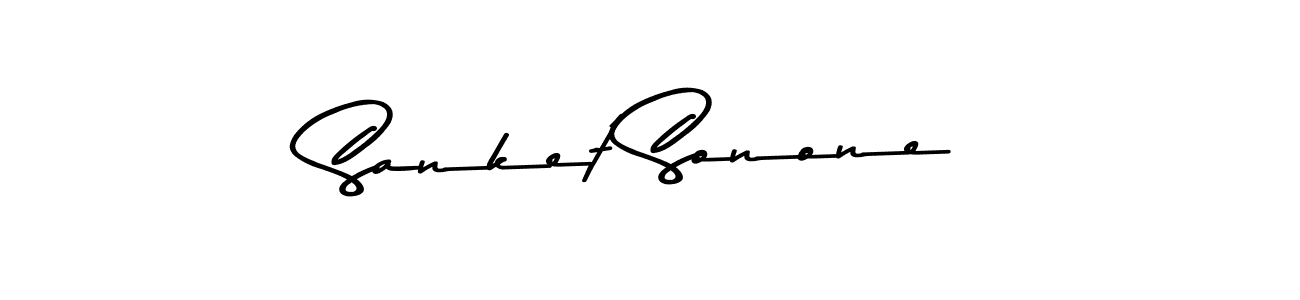 Sanket Sonone stylish signature style. Best Handwritten Sign (Asem Kandis PERSONAL USE) for my name. Handwritten Signature Collection Ideas for my name Sanket Sonone. Sanket Sonone signature style 9 images and pictures png