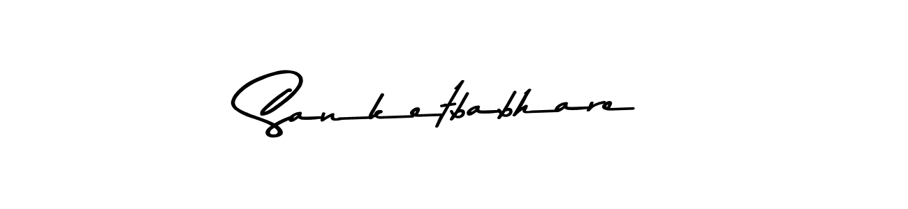 Use a signature maker to create a handwritten signature online. With this signature software, you can design (Asem Kandis PERSONAL USE) your own signature for name Sanketbabhare. Sanketbabhare signature style 9 images and pictures png