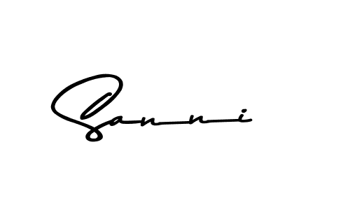 Create a beautiful signature design for name Sanni. With this signature (Asem Kandis PERSONAL USE) fonts, you can make a handwritten signature for free. Sanni signature style 9 images and pictures png